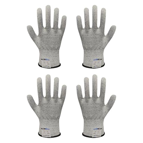 WLVinson 2 Paar 5 Schutz Schnitzhandschuhe für Kinder Schnittschutzhandschuhe Küche Schnitzmesser Kinder Taschenmesser Kinder Opinel Kindermesser Kastanienbohrer Kinder HPPE Nylon Gewebe Geeignet von WLVinson