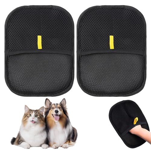 2 Stück Fell Magnet Handschuh,Fellmagnet Handschuh Katzenhaare,Antistatische Doppelseitige Massagehandschuhe für Hunde Katzen,Fellpflegehandschuhe Wiederverwendbare für Couch,Möbel,Teppich,Autositz von WLVinson