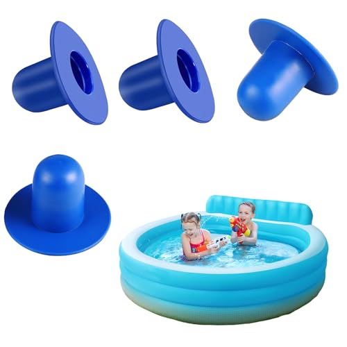 4 Stück Pool Stopfen,Pool Verschlussstopfen,Schwimmbad Stopfen Kompatibel mit Intex und Bestway (Blau) von WLVinson