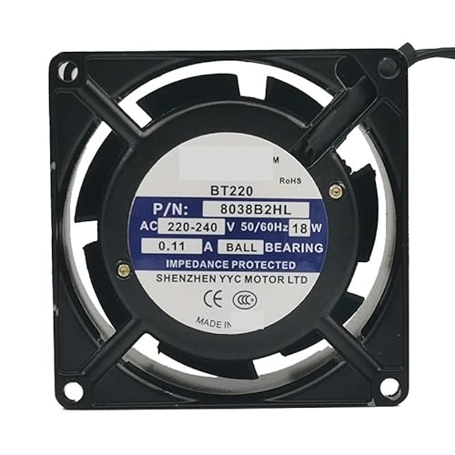 WLWOZMD Für maxair bt220 8038B2HL 220V 0,11 A 18W 8038 8cm Schrank kühlung Luft WLWOZMD Für maxair bt220 8038B2HL 220V 0,11 A 18W 8038 8cm Schrank kühlung Luft von WLWOZMD