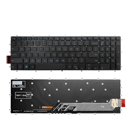 WLWOZMD Laptop-Tastatur für Dell P71F P82F P75F P71F001 P66F P72F P35E(Blue with Backlit) von WLWOZMD