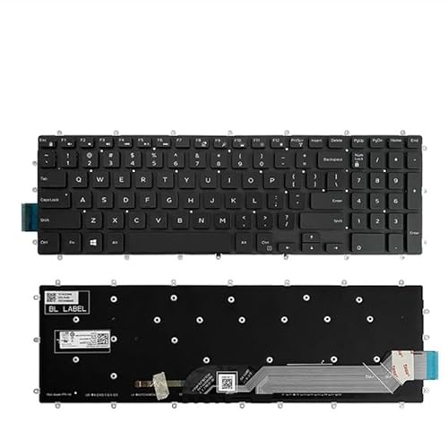 WLWOZMD Laptop-Tastatur für Dell P71F P82F P75F P71F001 P66F P72F P35E(White with Backlit) von WLWOZMD