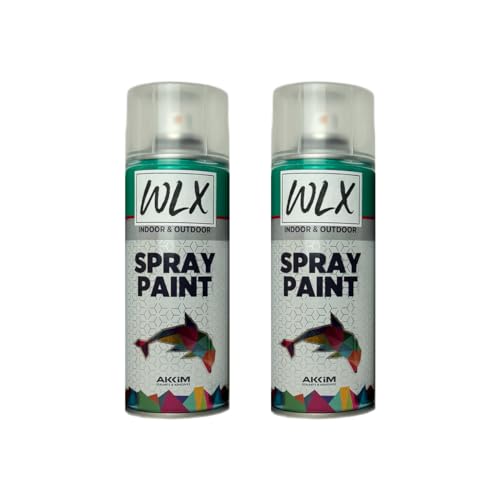 WLX Sprayfarbe Schwarz Matt (2er Set) je 400 ml. Schnelltrocknende Sprühdose. Sprühfarbe, Sprühlack, Lackspray, Graffiti-Farbe, Spraydose. RAL-Farbe von WLX