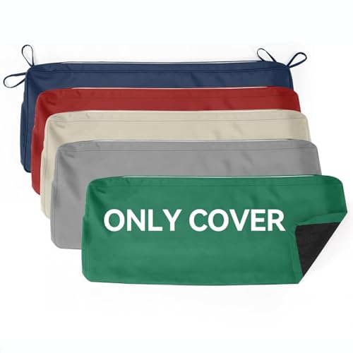 WLXFF 5cm Dicke Bankauflage Bezug, Wasserdicht Bezug FüR Sitzkissen Bank Outdoor Bankkissen, Sitzbank Kissen Sitzbank Polster Outdoor Bezug, Waschbare Sitzauflage Sitzpolster Bank Bezug,No5,80X50X5CM von WLXFF