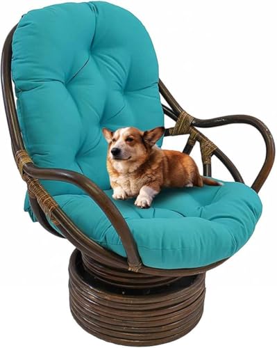 WLXFF Dickes Kissen für Terrassenstuhl, Einteiliges Schaukelstuhl Auflage Kissen Sitzkissen mit Krawatten, Chaiselongue-Kissen, hohe Rückenlehne, Liege für Schaukelstuhl, Sofakissen,No2,120X60X13CM von WLXFF