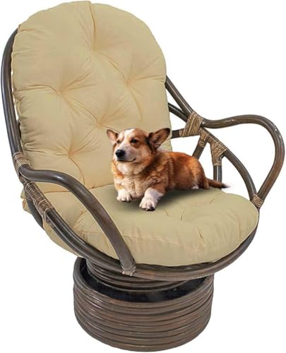 WLXFF Dickes Kissen für Terrassenstuhl, Einteiliges Schaukelstuhl Auflage Kissen Sitzkissen mit Krawatten, Chaiselongue-Kissen, hohe Rückenlehne, Liege für Schaukelstuhl, Sofakissen,No9,120X60X13CM von WLXFF