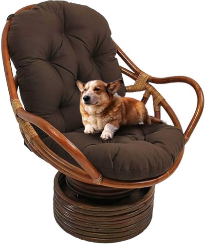 WLXFF Dickes Kissen für Terrassenstuhl, Einteiliges Schaukelstuhl Auflage Kissen Sitzkissen mit Krawatten, Chaiselongue-Kissen, hohe Rückenlehne, Liege für Schaukelstuhl, Sofakissen,No11,120X60X13CM von WLXFF