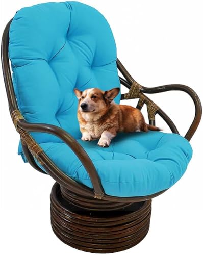 WLXFF Dickes Kissen für Terrassenstuhl, Einteiliges Schaukelstuhl Auflage Kissen Sitzkissen mit Krawatten, Chaiselongue-Kissen, hohe Rückenlehne, Liege für Schaukelstuhl, Sofakissen,No7,120X60X13CM von WLXFF