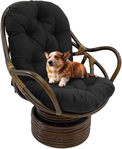 WLXFF Dickes Kissen für Terrassenstuhl, Einteiliges Schaukelstuhl Auflage Kissen Sitzkissen mit Krawatten, Chaiselongue-Kissen, hohe Rückenlehne, Liege für Schaukelstuhl, Sofakissen,No1,120X60X13CM von WLXFF