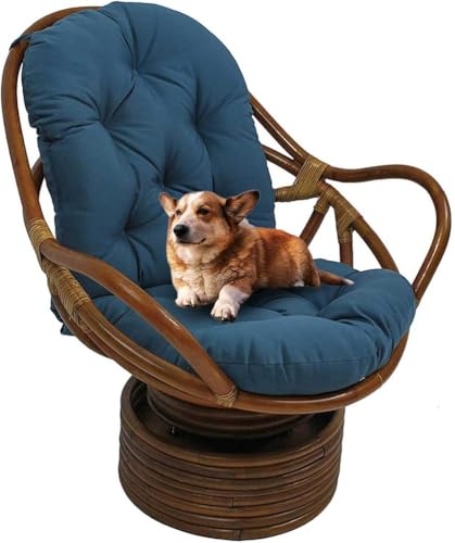WLXFF Dickes Kissen für Terrassenstuhl, Einteiliges Schaukelstuhl Auflage Kissen Sitzkissen mit Krawatten, Chaiselongue-Kissen, hohe Rückenlehne, Liege für Schaukelstuhl, Sofakissen,No4,120X60X13CM von WLXFF