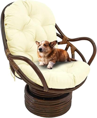 WLXFF Dickes Kissen für Terrassenstuhl, Einteiliges Schaukelstuhl Auflage Kissen Sitzkissen mit Krawatten, Chaiselongue-Kissen, hohe Rückenlehne, Liege für Schaukelstuhl, Sofakissen,No5,120X60X13CM von WLXFF