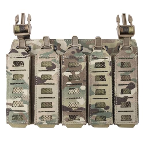WLXW Taktische MP5- Und MP7-Magazintasche Mit Elastischen Klettverschlüssen Für Airsoft-Jagdwesten Und Chest Rigs(CP) von WLXW