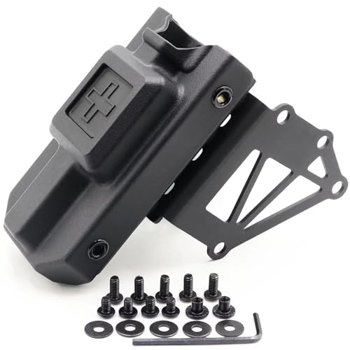 WLXW Taktischer Tourniquet-Halter For Holster-Adapterhalterung Aus Aluminium, QLS-Gürtelausrüstungszubehör For 3-Loch-Rechtsholster(Bk) von WLXW