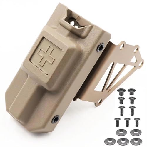 WLXW Taktischer Tourniquet-Halter For Holster-Adapterhalterung Aus Aluminium, QLS-Gürtelausrüstungszubehör For 3-Loch-Rechtsholster(Tan) von WLXW