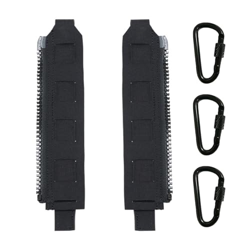 WLXW Taktisches Rückenteil MOLLE-Reißverschluss-Set Molle-Reißverschluss-Gurtadapter Mit Erweiterter Lademöglichkeit Für Taktische Sportwesten CPC JPC(Black) von WLXW