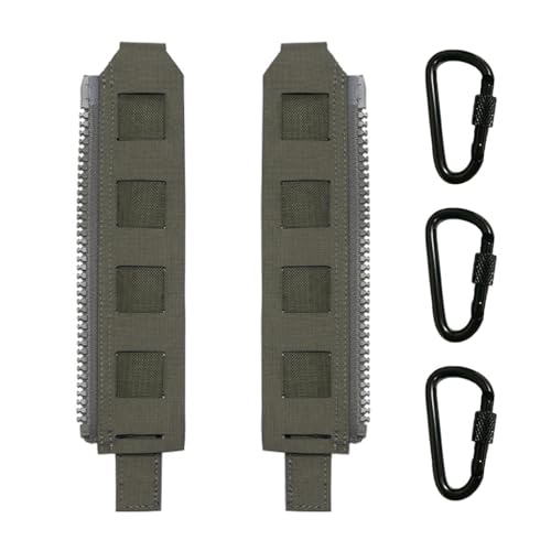 WLXW Taktisches Rückenteil MOLLE-Reißverschluss-Set Molle-Reißverschluss-Gurtadapter Mit Erweiterter Lademöglichkeit Für Taktische Sportwesten CPC JPC(Green) von WLXW