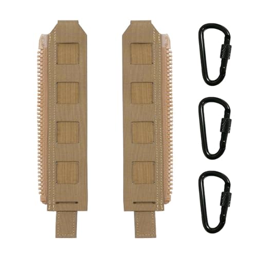 WLXW Taktisches Rückenteil MOLLE-Reißverschluss-Set Molle-Reißverschluss-Gurtadapter Mit Erweiterter Lademöglichkeit Für Taktische Sportwesten CPC JPC(TAN) von WLXW