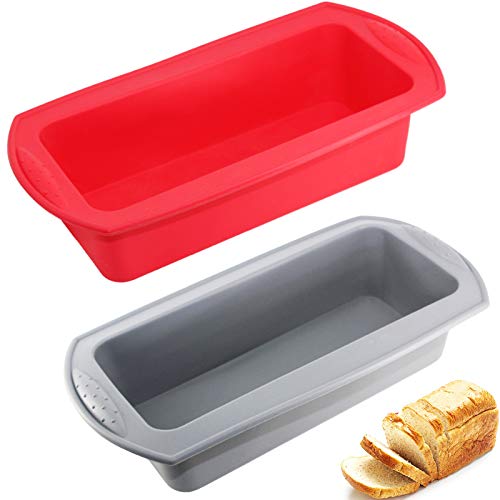 Silikon Brotbackformf Set 2 Stücke Antihaftende Backform Große Brotbackform Silicon Umweltbewusst Backform aus Silikon Brotbackform aus Silikon Kleine Brotbackformen zum Backen von Brot Kuchen von WLYZKXSH