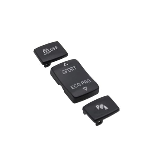 WMAMBZNDHP Auto ESP Antislip Schalter Sport ECO Pro Tasten Radar Sensor Schlüssel Fit for BMW 1 2 3 4 Serie F20 F21 F22 F23 F30 F31 F34 F35 F32 F36(Black 3PCS Set) von WMAMBZNDHP