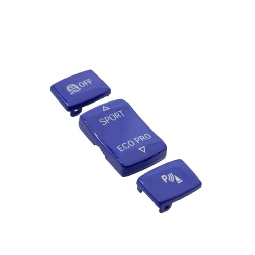 WMAMBZNDHP Auto ESP Antislip Schalter Sport ECO Pro Tasten Radar Sensor Schlüssel Fit for BMW 1 2 3 4 Serie F20 F21 F22 F23 F30 F31 F34 F35 F32 F36(Blue 3PCS Set) von WMAMBZNDHP
