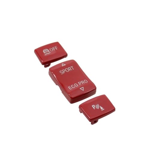 WMAMBZNDHP Auto ESP Antislip Schalter Sport ECO Pro Tasten Radar Sensor Schlüssel Fit for BMW 1 2 3 4 Serie F20 F21 F22 F23 F30 F31 F34 F35 F32 F36(Red 3PCS Set) von WMAMBZNDHP