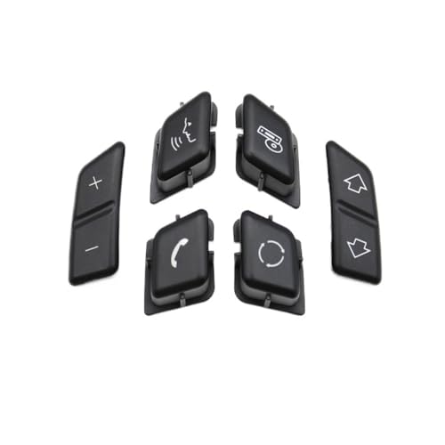 WMAMBZNDHP Auto Multifunktions-Lenkrad-Tastensteuerungsschalterabdeckung Passend for BMW 3er X1 E90 E91 E92 E93 E84 61316959893 61316959894(Model A 6PCS) von WMAMBZNDHP