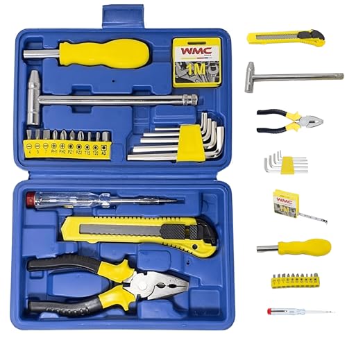 WMC Tools 21-teiliges Werkzeugset - Unverzichtbar für jedes Zuhause, jede Wohnung und jede Garage von WMC TOOLS