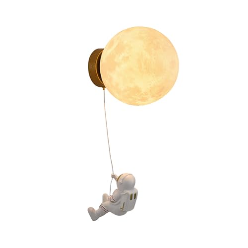 WMDMJT LED Mond Wandlampe Kinderzimmer, Astronauten Wandlampe Nordic Modern Verkabelt Schlafzimmer Beleuchtung, Weltraum Wandlampe Für Kinderzimmer, Flur, Büro,15cm WMDMJT LED Mond Wandlampe Kinderzimmer, Astronauten Wandlampe Nordic Modern Verkabelt Schlafzimmer Beleuchtung, Weltraum Wandlampe Für Kinderzimmer, Flur, Büro,15cm von WMDMJT