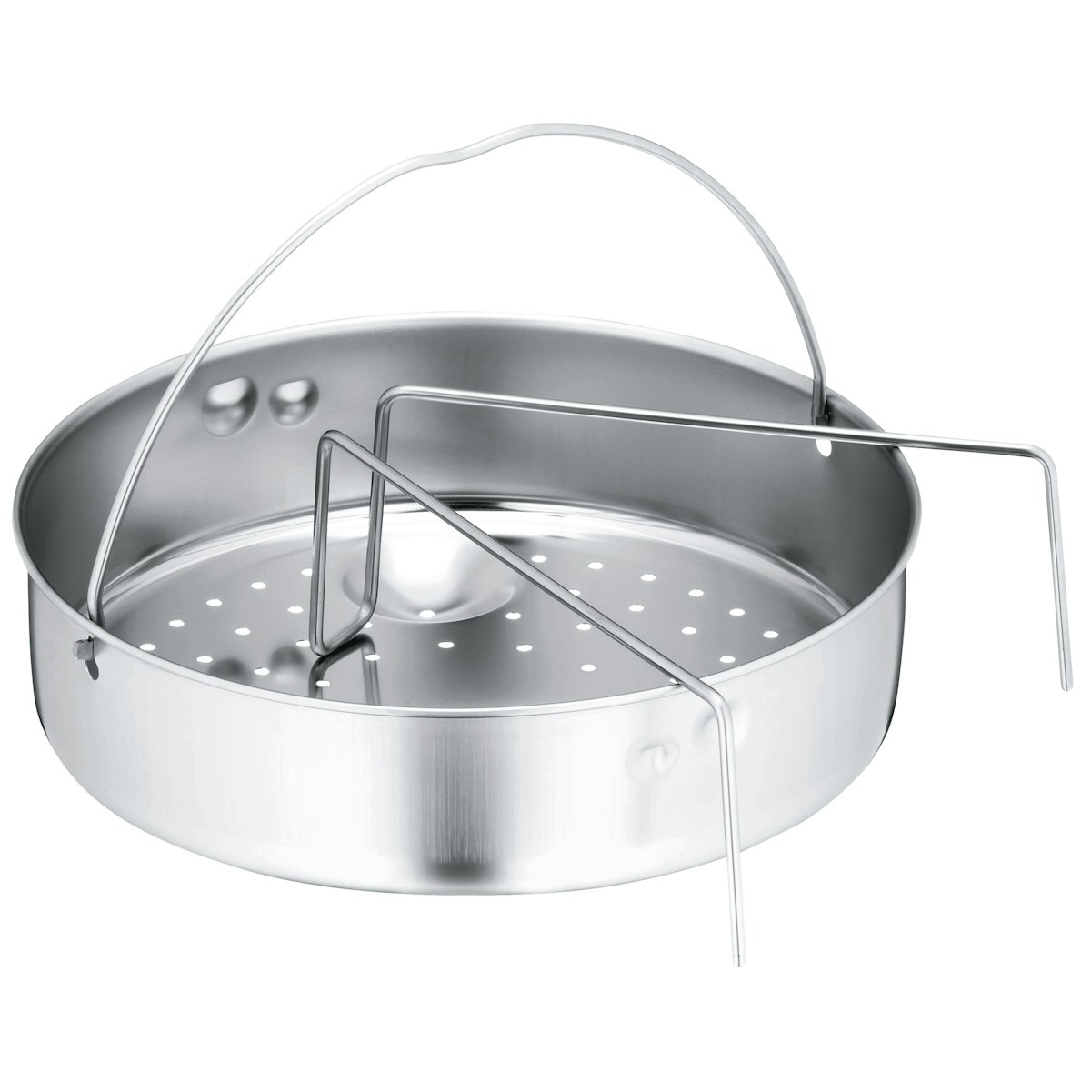 WMF Dampfgareinsatz mit Griff und Untersetzer für Schnelltöpfe, 22 cm von WMF