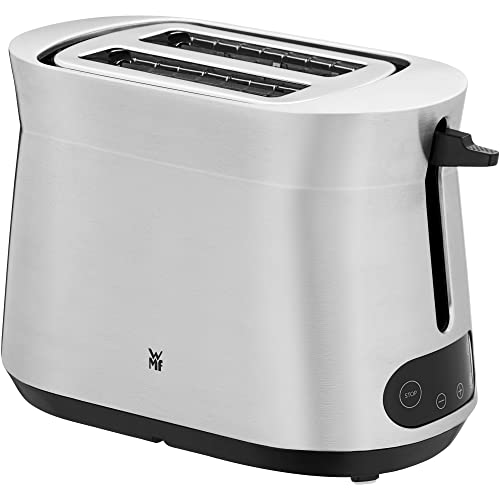 WMF Kineo Toaster Edelstahl, Doppelschlitz Toaster mit Brötchenaufsatz, 2 Scheiben, 10 Bräunungsstufen, 980 W, edelstahl matt von WMF