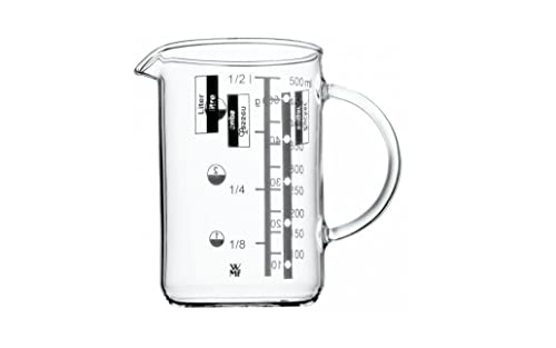 WMF Gourmet Messbecher Glas 500 ml, hitzebeständiges Glas, Messbecher 500ml, Skalierung für Liter, Milliliter, Tassen und Gramm WMF Gourmet Messbecher Glas 500 ml, hitzebeständiges Glas, Messbecher 500ml, Skalierung für Liter, Milliliter, Tassen und Gramm von WMF