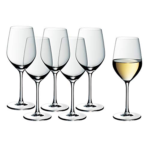 WMF Easy Plus Weingläser Weißwein 6er Set, Weinglas 390 ml, Kristallglas, spülmaschinenfest, transparent von WMF