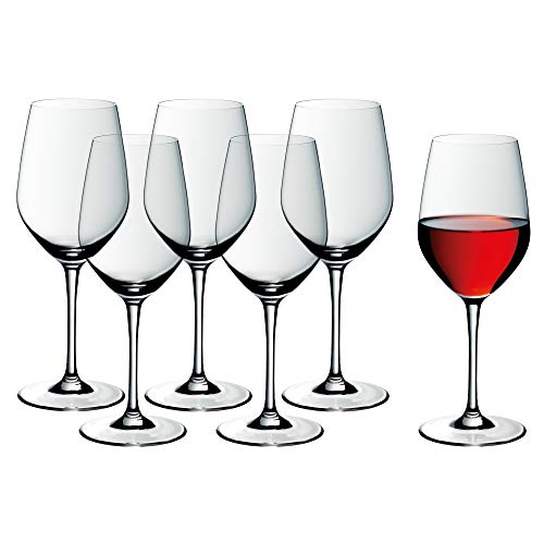 WMF Easy Plus Rotwein Weingläser Set 6-teilig, 450ml, Kristallglas, spülmaschinenfest, transparent von WMF