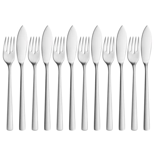 WMF Corvo Fischbesteck 12 teilig, 6 Personen, Fischgabel, Fischmesser, Cromargan protect Edelstahl teilmattiert, kratzbeständig, spülmaschinenfest WMF Corvo Fischbesteck 12 teilig, 6 Personen, Fischgabel, Fischmesser, Cromargan protect Edelstahl teilmattiert, kratzbeständig, spülmaschinenfest von WMF