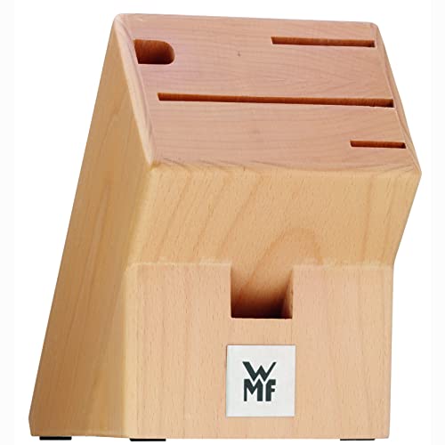 WMF Messerblock ohne Messer, unbestückt, Holz, Buchenholz leer, für 3 Messer, 1 Wetzstahl von WMF
