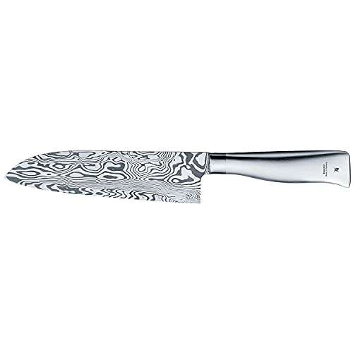 WMF Grand Gourmet Damastmesser, Santoku Messer 32 cm, Made in Germany, Damaststahl 120-lagig, Performance Cut, Klinge 18 cm WMF Grand Gourmet Damastmesser, Santoku Messer 32 cm, Made in Germany, Damaststahl 120-lagig, Performance Cut, Klinge 18 cm von WMF