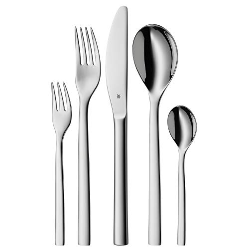 WMF Atria Vorteils Besteck Set 12 Personen, Essbesteck 60 teilig, Monobloc-Messer, Cromargan Edelstahl poliert, spülmaschinenfest von WMF