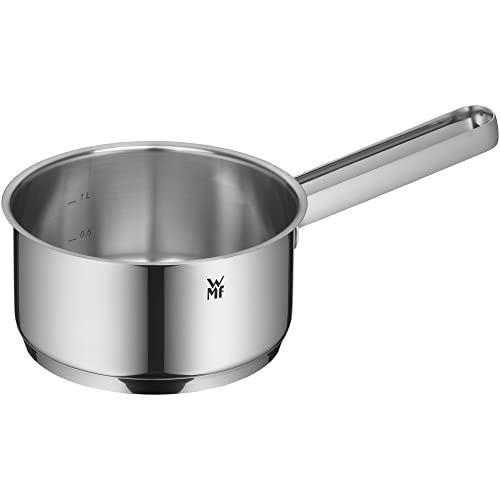 WMF Belmonte Stielkasserolle 16cm ohne Deckel, kleiner Topf 1,5l, Kochtopf klein, Nudeltopf, Milchtopf Induktion, Cromargan Edelstahl poliert, unbeschichtet, backofengeeignet von WMF