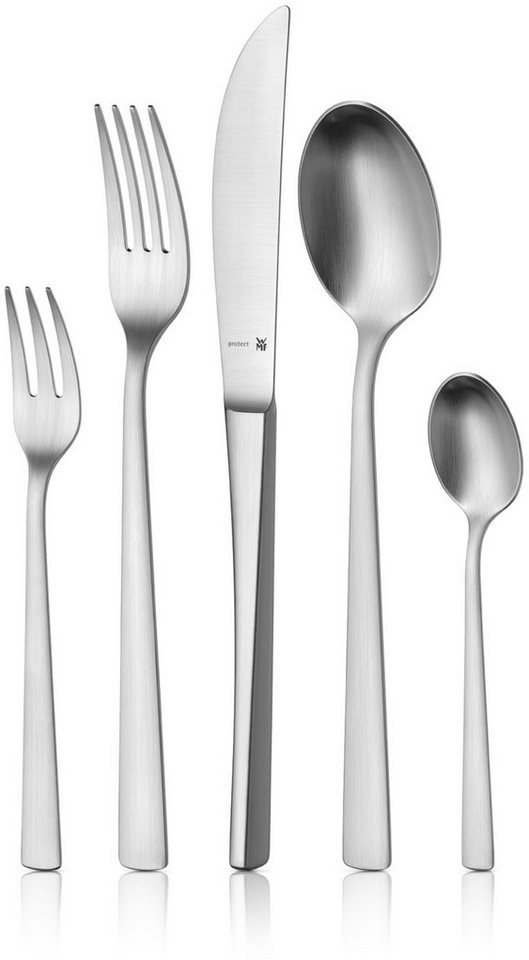 WMF Besteck-Set Corvo (30-tlg), 6 Personen, Cromargan® Edelstahl Rostfrei, mattiert, kratzbeständig, ergonomisch, spülmaschinenfest von WMF