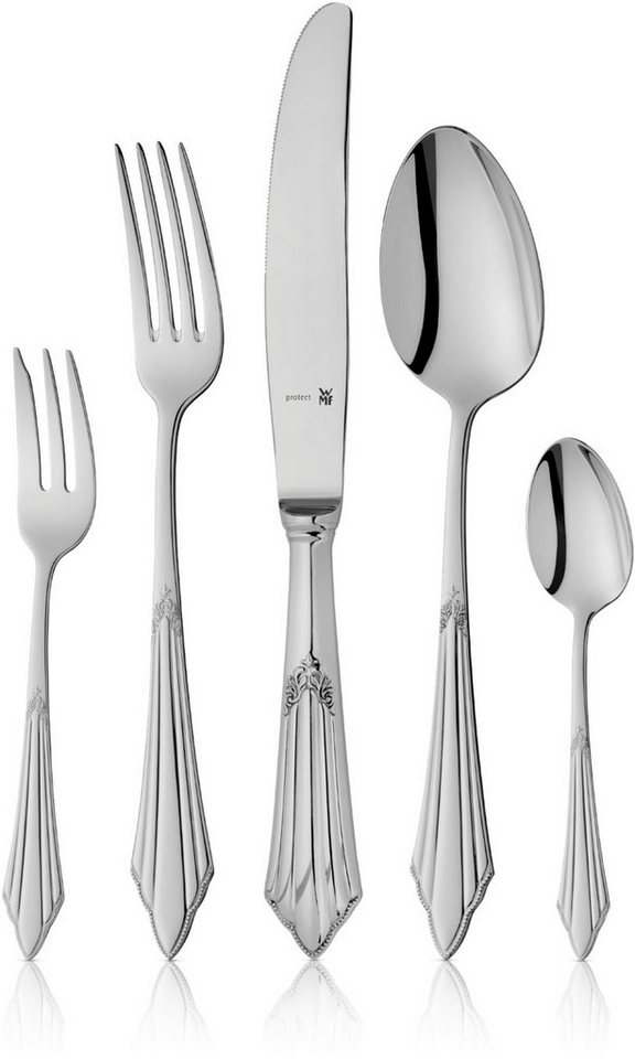 WMF Besteck-Set Fächer (66-tlg), 12 Personen, Cromargan® Edelstahl Rostfrei, ergonomisch, Cromargan protect von WMF