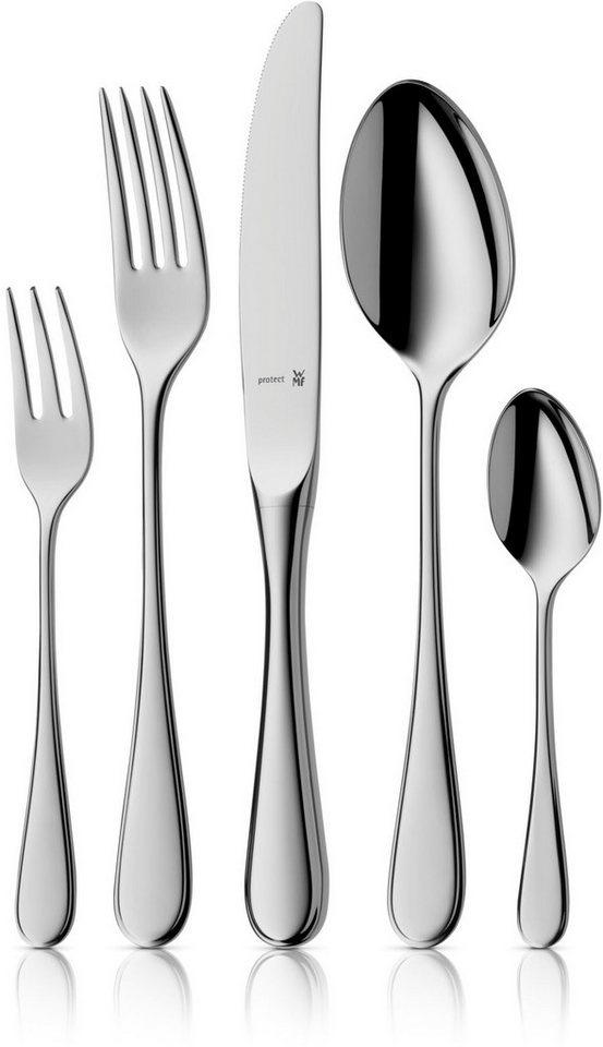 WMF Besteck-Set Kent Plus (30-tlg), 6 Personen, Cromargan® Edelstahl Rostfrei, ergonomisch, Cromargan protect von WMF