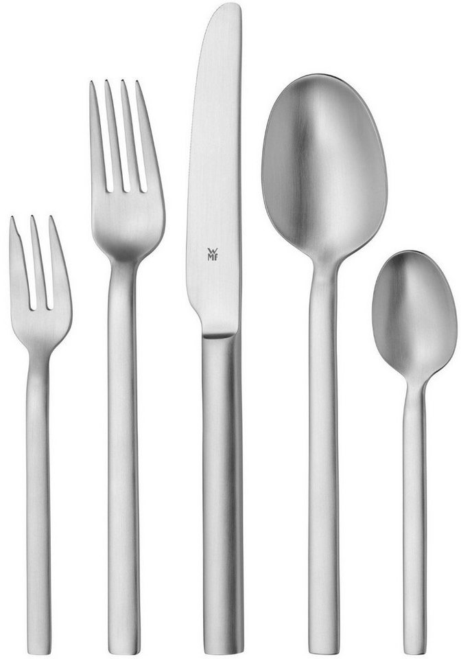 WMF Besteck-Set WMF Besteck Alteo pures Design Edelstahl matt 60 tlg Set für 12, 12 Personen von WMF