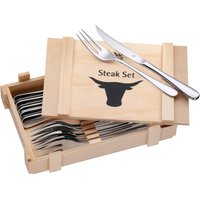 WMF Steakbesteck, (Set, 12 tlg.), inkl. Holzkiste von WMF