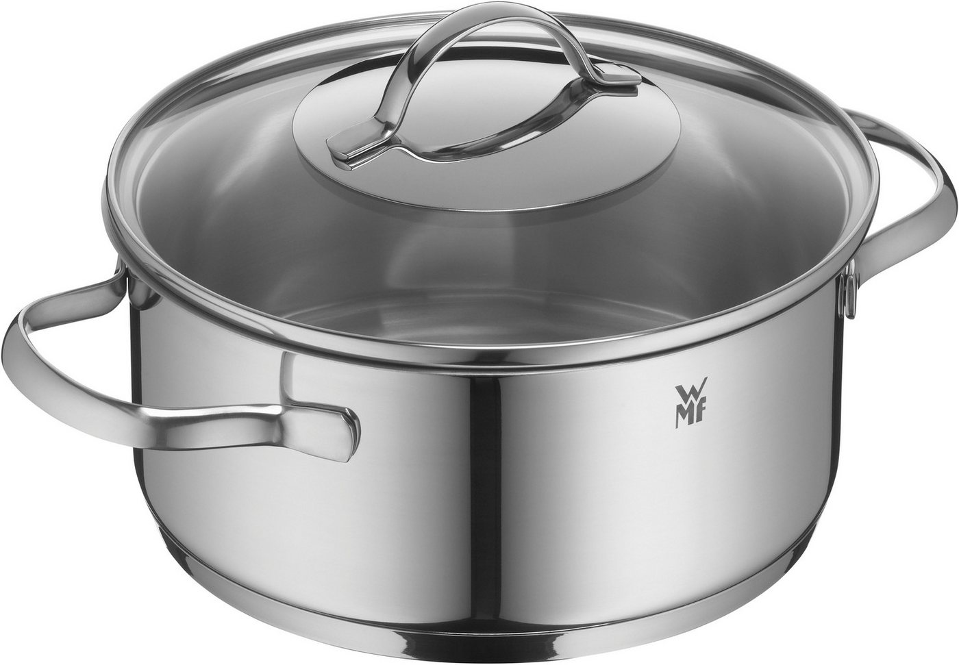 WMF Bratentopf Provence Plus, Cromargan® Edelstahl Rostfrei 18/10 (2-tlg), breiter Schüttrand, elegant, langlebig, spülmaschinengeeignet von WMF