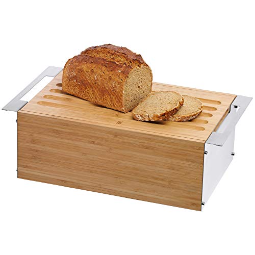 WMF Gourmet Brotkasten 43 x 25 x 15 cm, Bambus, Brotdose, Brotbox mit abnehmbarem Schneidbrett, von WMF