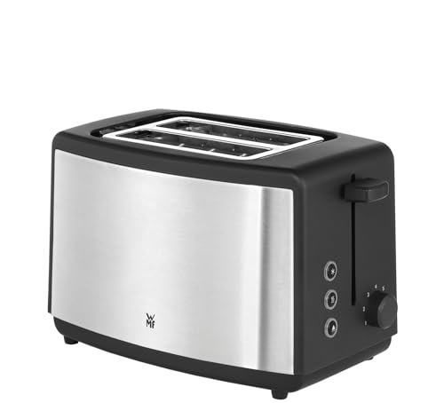 WMF Bueno Edition Toaster 2 Scheiben Edelstahl, Doppelschlitz Toaster mit Brötchenaufsatz, 2 Scheiben, 7 Bräunungsstufen, 800 W, edelstahl matt von WMF