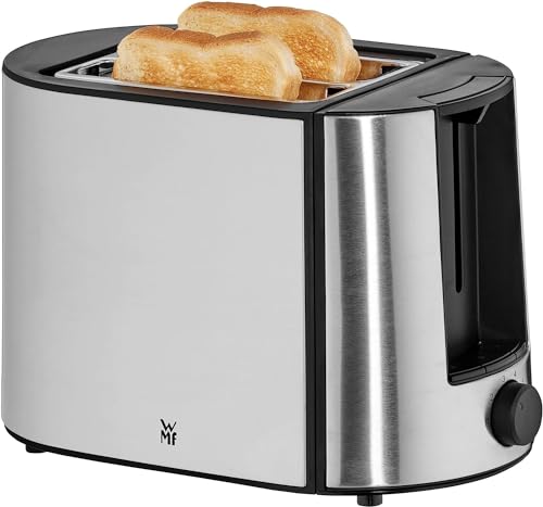 WMF Bueno Pro Toaster 2 Scheiben, Doppelschlitz Toaster Edelstahl mit Brötchenaufsatz, 2 Scheiben, 6 Bräunungsstufen, 870 W, edelstahl matt von WMF