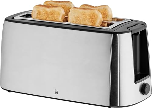 WMF Bueno Pro Toaster Langschlitz 4 Scheiben mit Brötchenaufsatz, XXL Toast, Aufknusper-Funktion, 6 Bräunungsstufen, 1550W, Toaster edelstahl matt von WMF