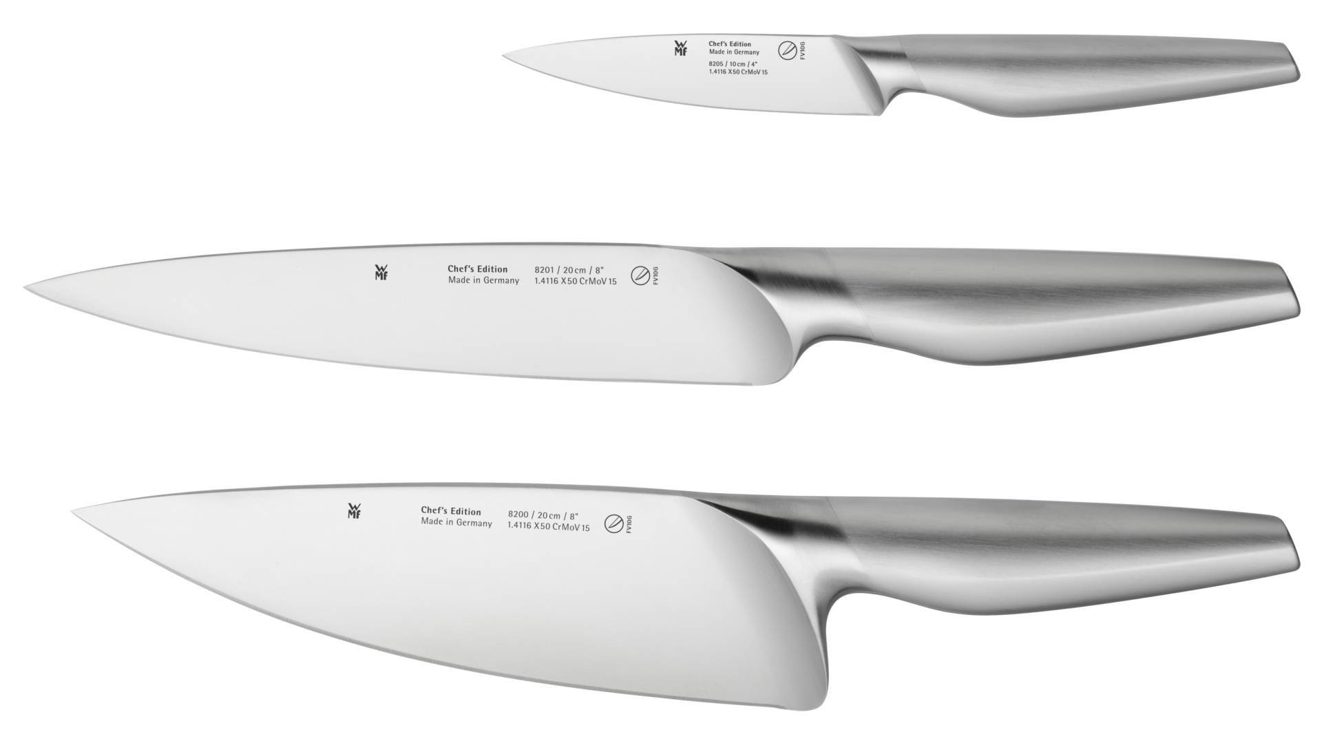 WMF Chef`s Edition Messer-Vorteils-Set*, 3-teilig in Edelstahl von WMF