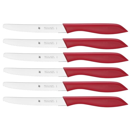 WMF Classic Line Frühstücksmesser Set 6-teilig, 23 cm, Brötchenmesser Wellenschliff, Brotzeitmesser, Spezialklingenstahl, Kunststoffgriff, rot WMF Classic Line Frühstücksmesser Set 6-teilig, 23 cm, Brötchenmesser Wellenschliff, Brotzeitmesser, Spezialklingenstahl, Kunststoffgriff, rot von WMF